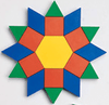 Pattern Blocks (50 Piece set) 1 CM Wood - McRuffy Press