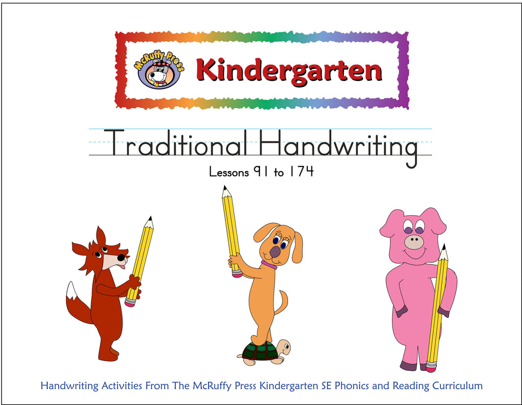 Kindergarten SE Transition Pack Traditional Handwriting - McRuffy Press