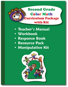 Second Grade Color Math Curriculum with Manipulative Kit