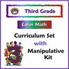 Third Grade Color Math Curriculum with Manipulative Kit