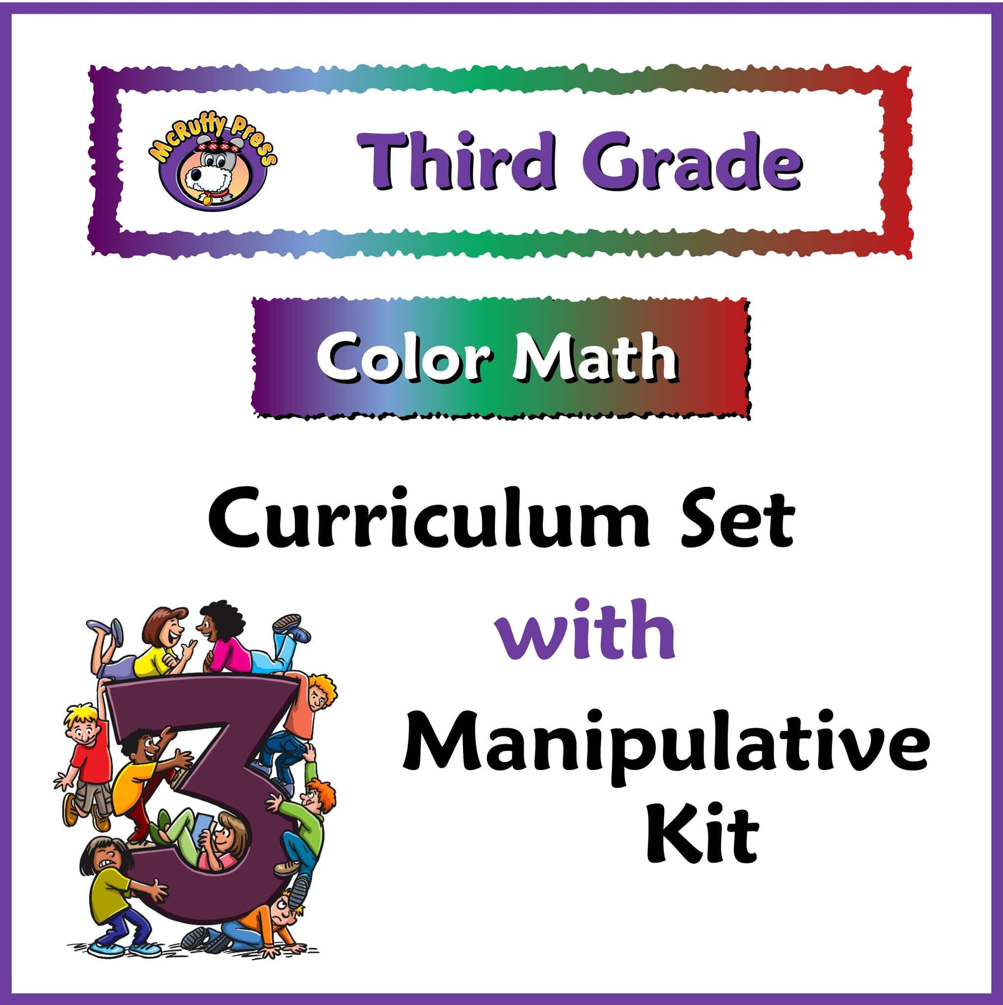 Collega Math Colors Third Grade Color Math Curriculum with Manipulative Kit