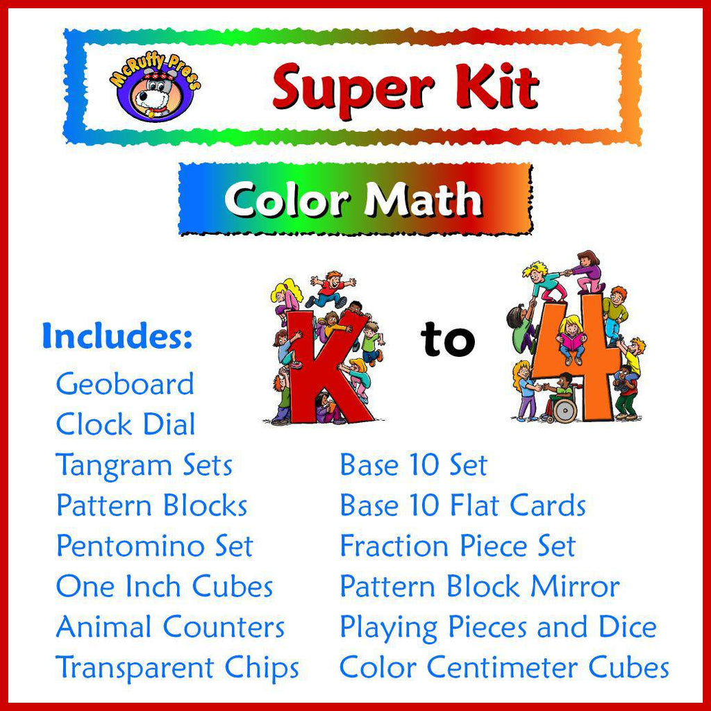 Colored Math Link Color Math Manipulative Super Kit (Grades K to 4)