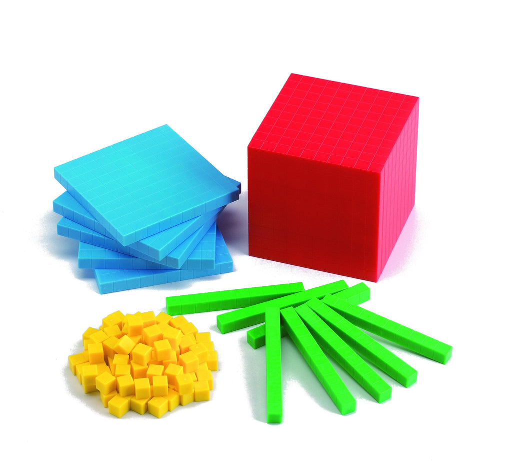 Color-Coded Plastic Base Ten Set