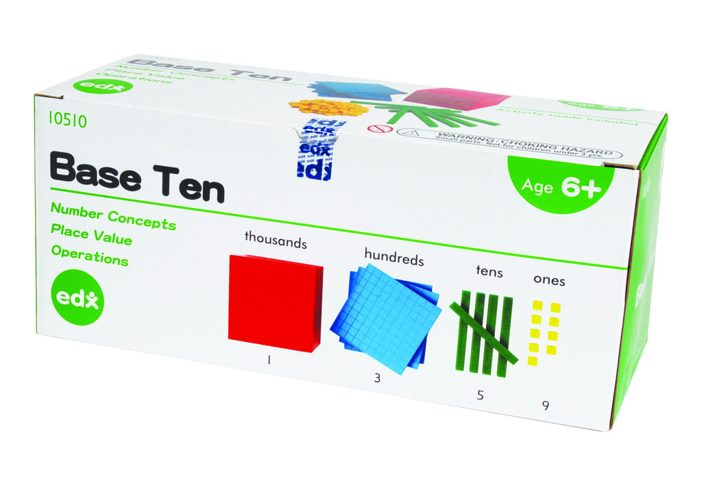 Base Ten Labels Color-Coded Plastic Base Ten Set