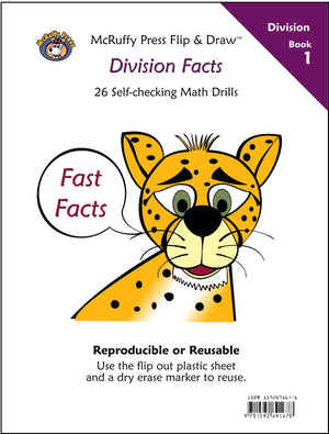 McRuffy Fast Facts Flip and Draw Books - Division Facts (Book 1)