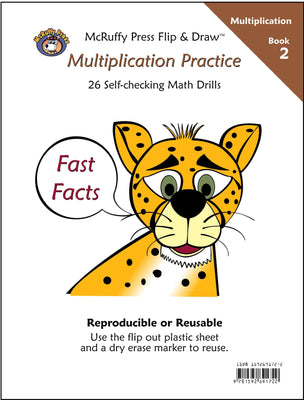 McRuffy Fast Facts Flip and Draw Books - Multiplication Practice (Book 2)