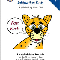 McRuffy Fast Facts Flip and Draw Books - Subtraction Facts (Book 1)