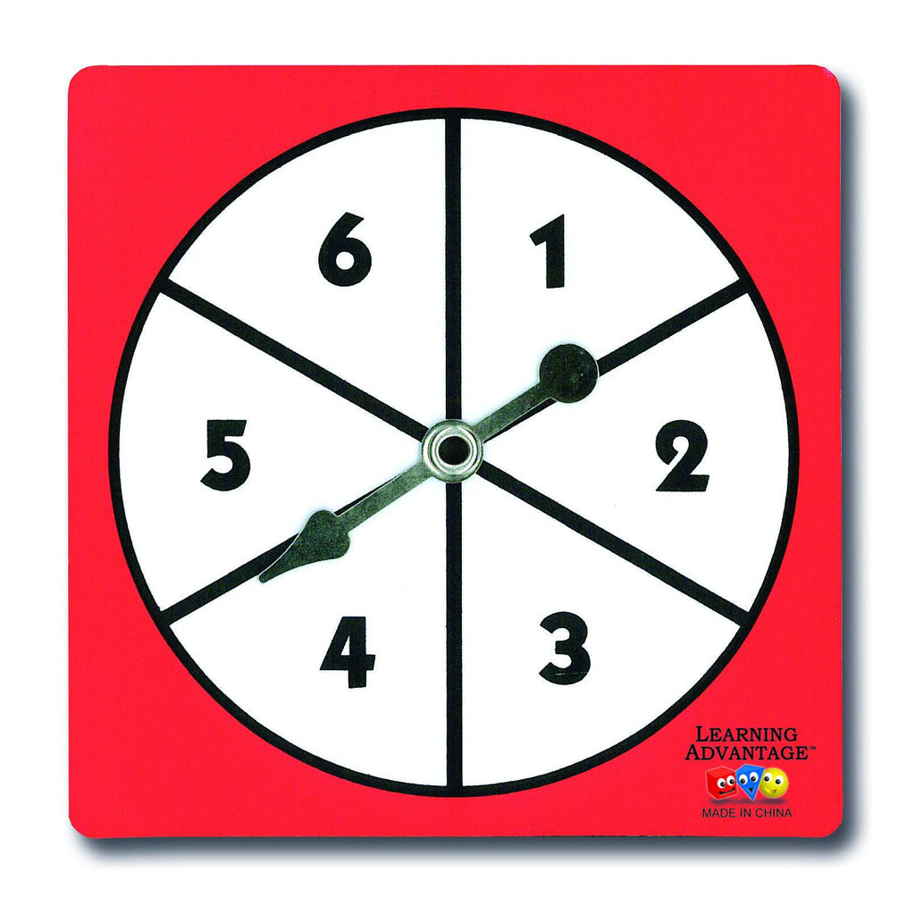 Spinner With Numbers 1-6 Number Spinner