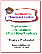 Individual Kindergarten Phonics First Step Readers - McRuffy Press