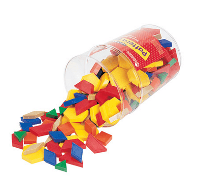 Pattern Blocks (250 piece set)  1 CM Plastic