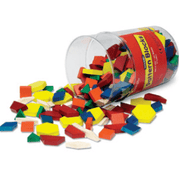 Pattern Blocks (250 piece set)  1 CM Wood