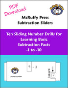 Subtraction Sliders Download - McRuffy Press