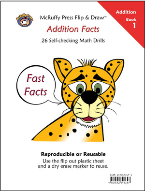 McRuffy Fast Facts Flip and Draw Books - Addition Facts (Book 1) - McRuffy Press