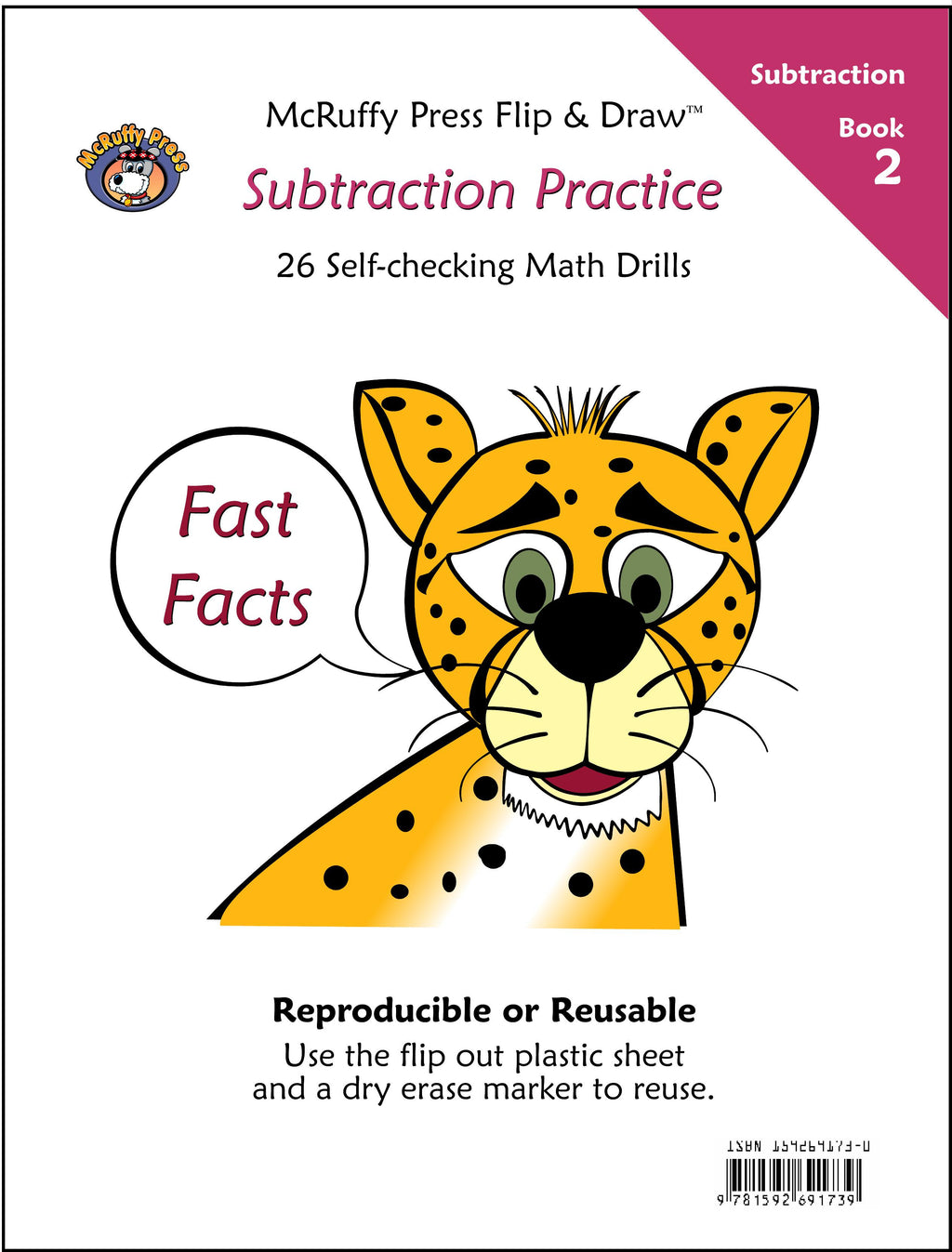 McRuffy Fast Facts Flip and Draw Books - Subtraction Practice (Book 2) - McRuffy Press