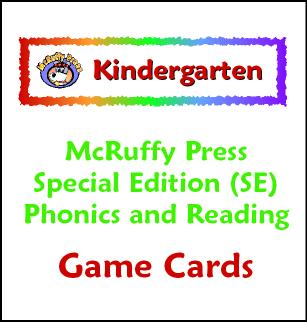 Additional Kindergarten Phonics & Reading Card Set - McRuffy Press