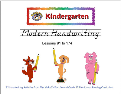 Kindergarten SE Transition Pack Modern Handwriting - McRuffy Press