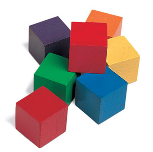 One Inch Wood Cubes Tub