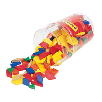 Pattern Blocks (250 piece set)  1 CM Plastic - McRuffy Press