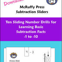 Subtraction Sliders Download - McRuffy Press